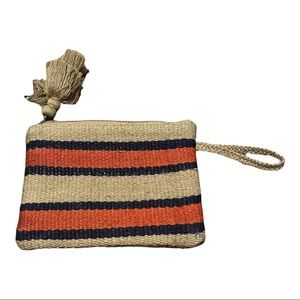 J Jill Woven Jute Tassle Wristlet NWT
